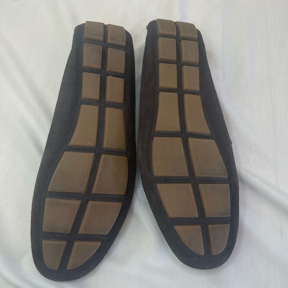 The Men's Store Bloomingdale’s Moc Toe Slippers Size 8 Brown Suede - Picture 9 of 10